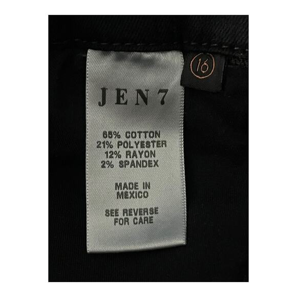 JEN7 by 7 For All Mankind jeans Ripped Slim Boyfriend black size 16 - Picture 5 of 6